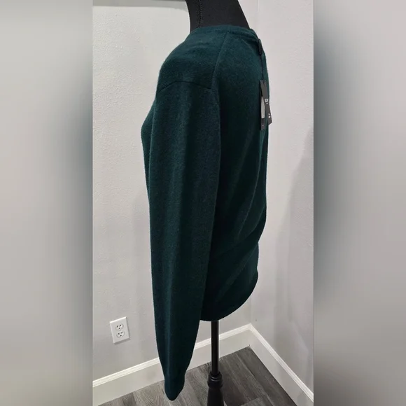 NWT NAADAM 100% Cashmere Crewneck Sweater – Pine Green – Size XS - Picture 4 of 7